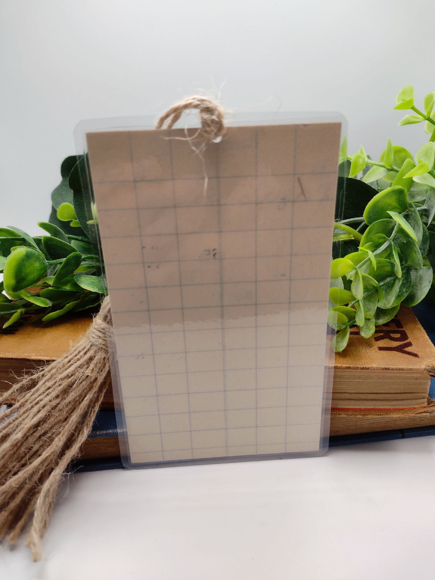 Vintage laminated library card bookmark 1952 image 1