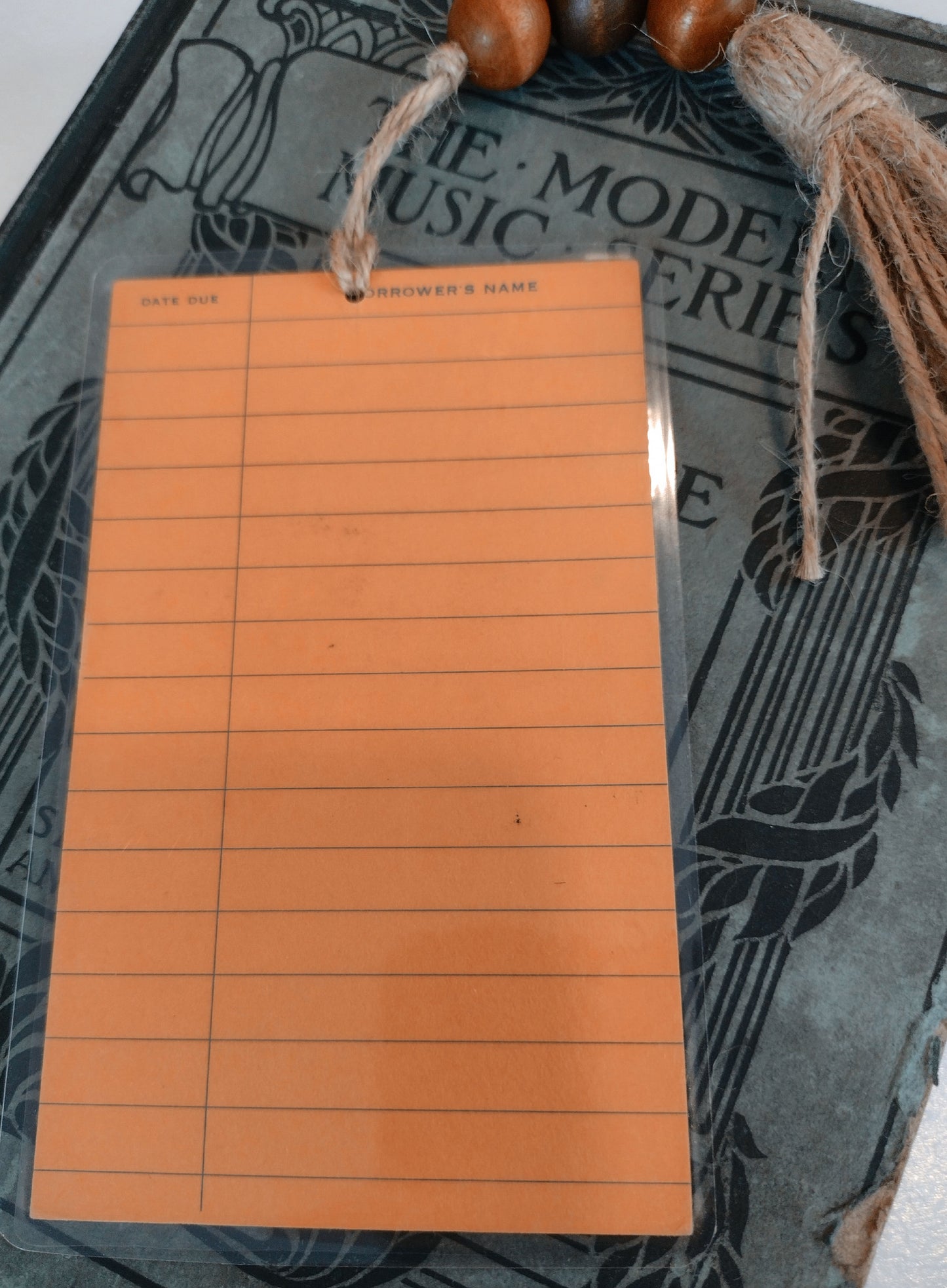 vintage laminated library card bookmark 1974 image 1