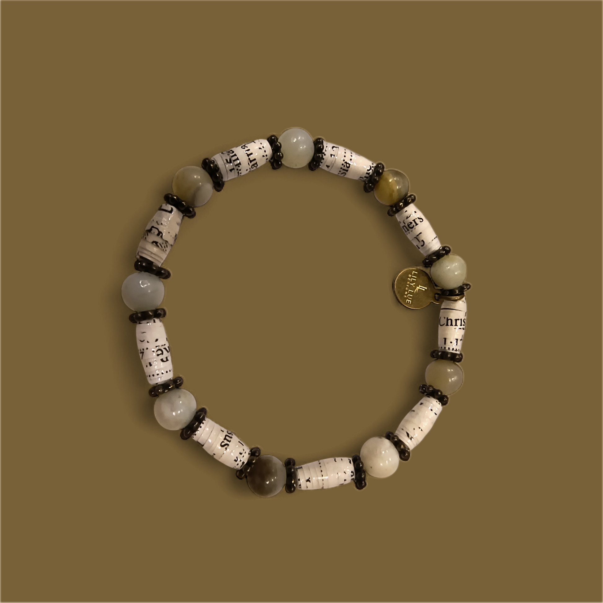 Upcycled Bible Page Bracelet  image 1