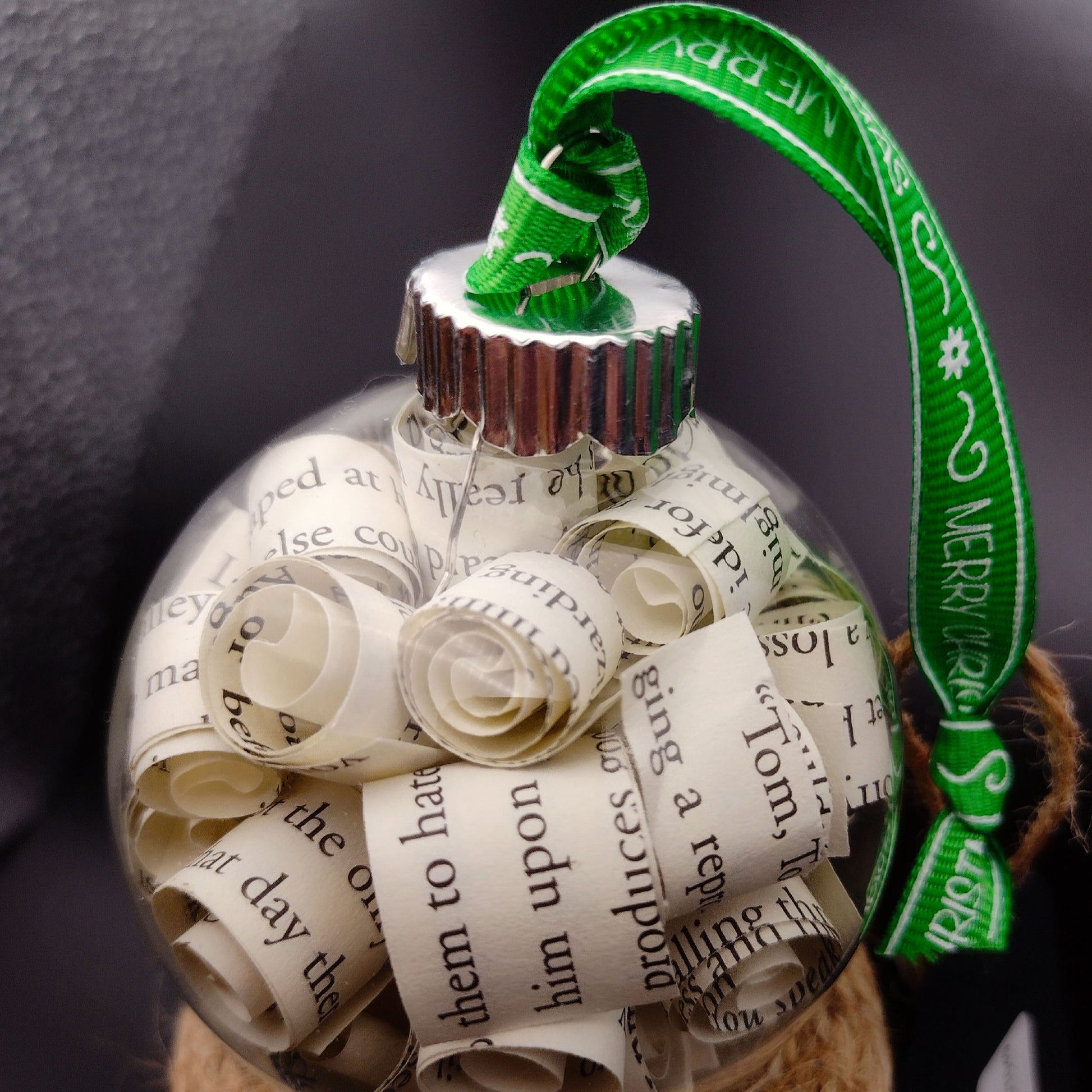 Harry Potter upcycled book page ornament image 3
