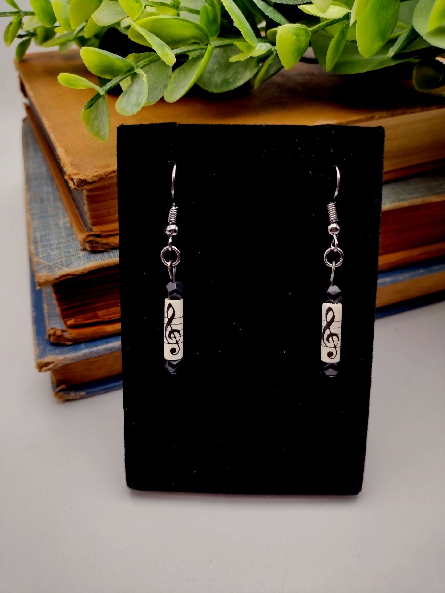 Sheet Music upcycled Book Page earrings image 1