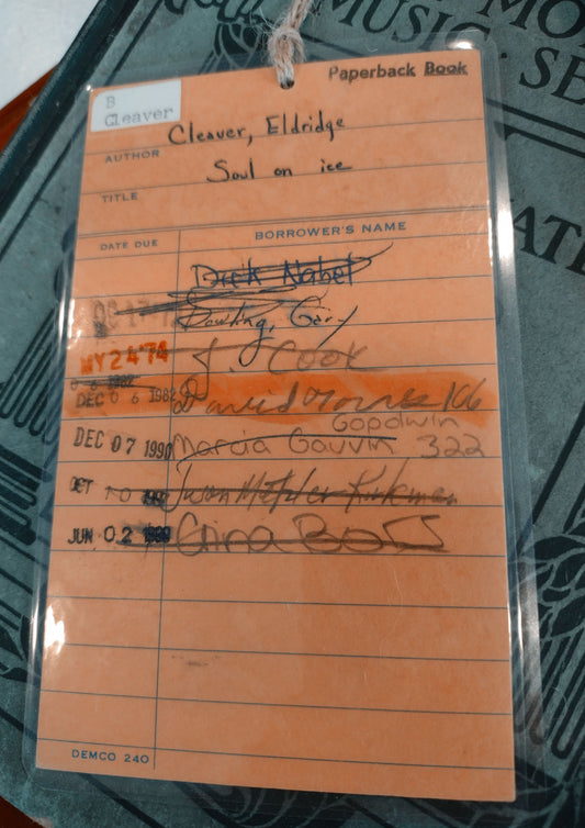 vintage laminated library card bookmark 1974 image 0