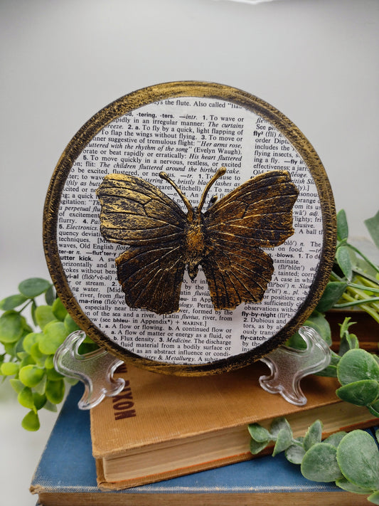 Faux Butterfly on distressed wood  image 0