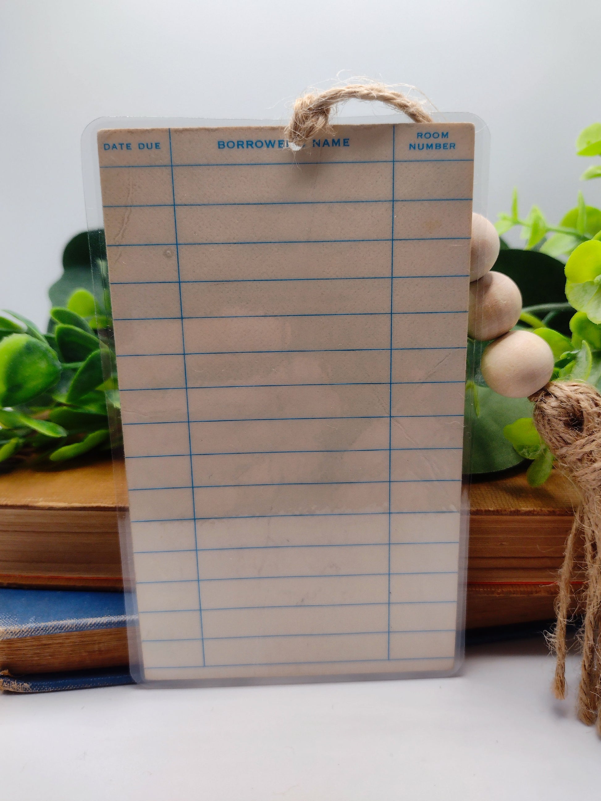 Vintage Laminated Library Card Bookmark 1970 image 1