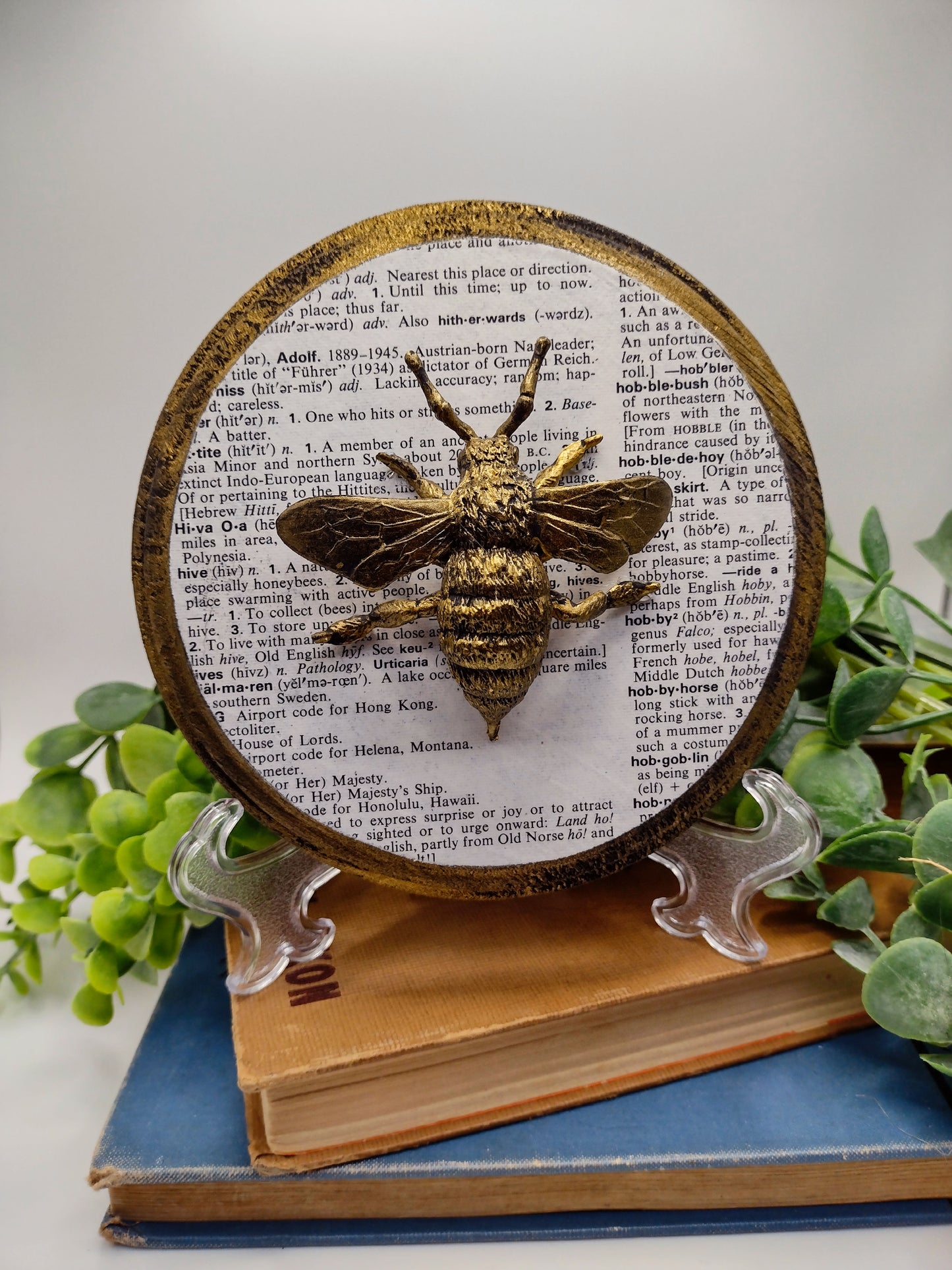 Faux Bumblebee on distressed wood  image 0