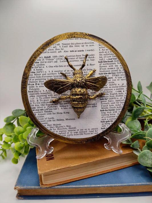 Faux Bumblebee on distressed wood  image 0