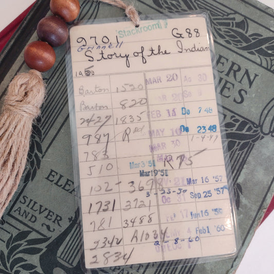 vintage laminated library card  bookmark 1948 image 0