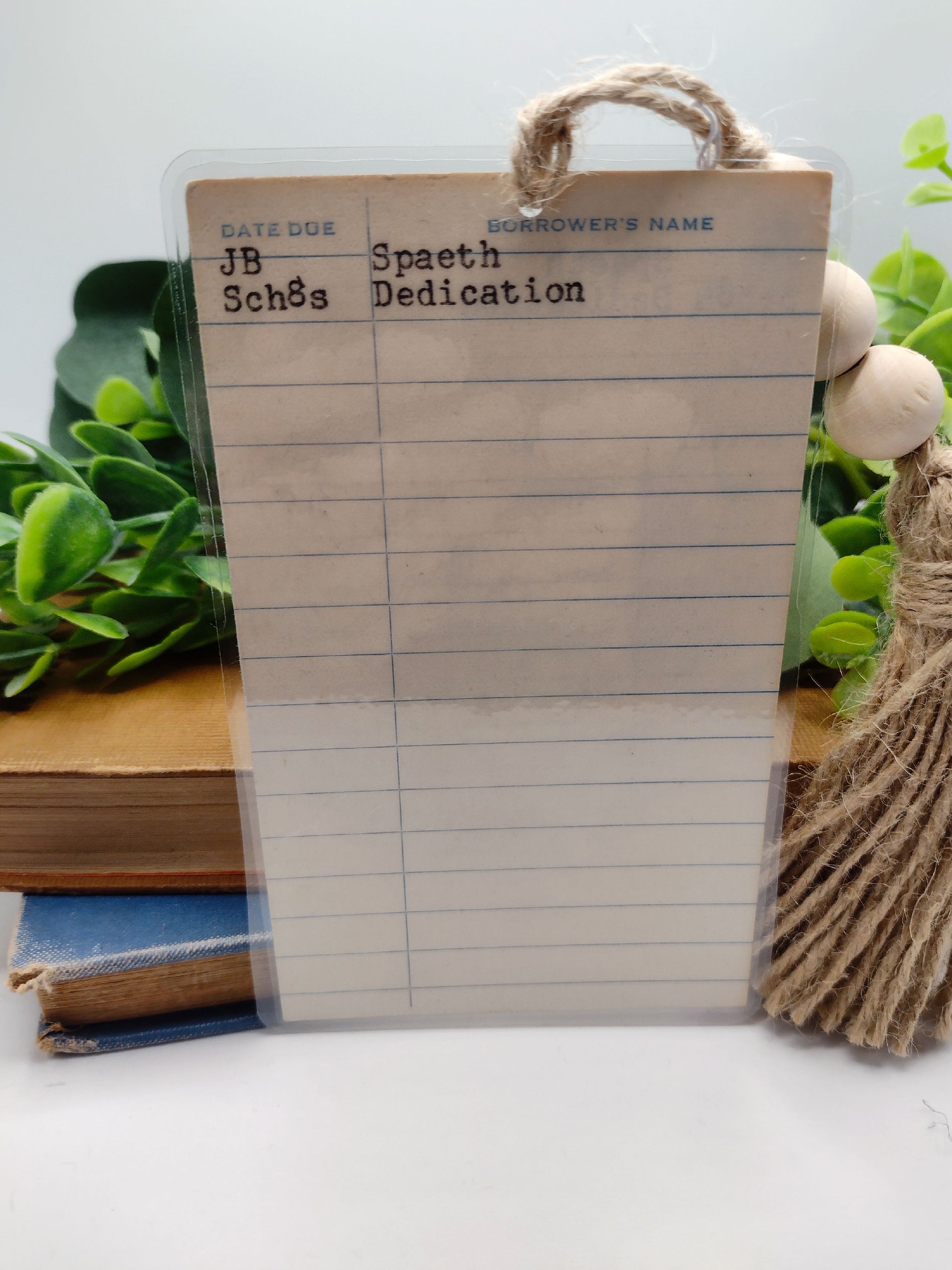 vintage laminated library card  bookmark 1955 image 1