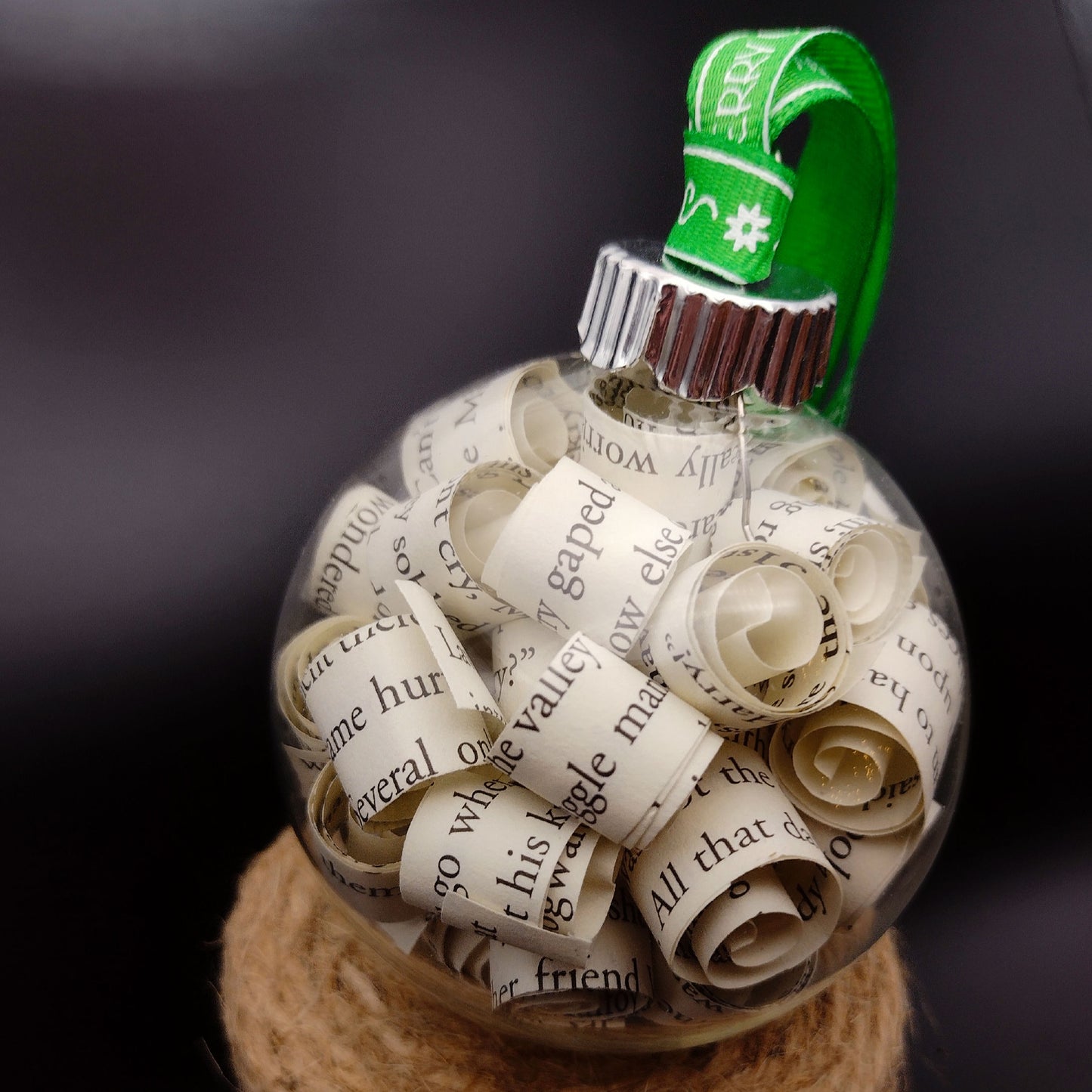 Harry Potter upcycled book page ornament image 2