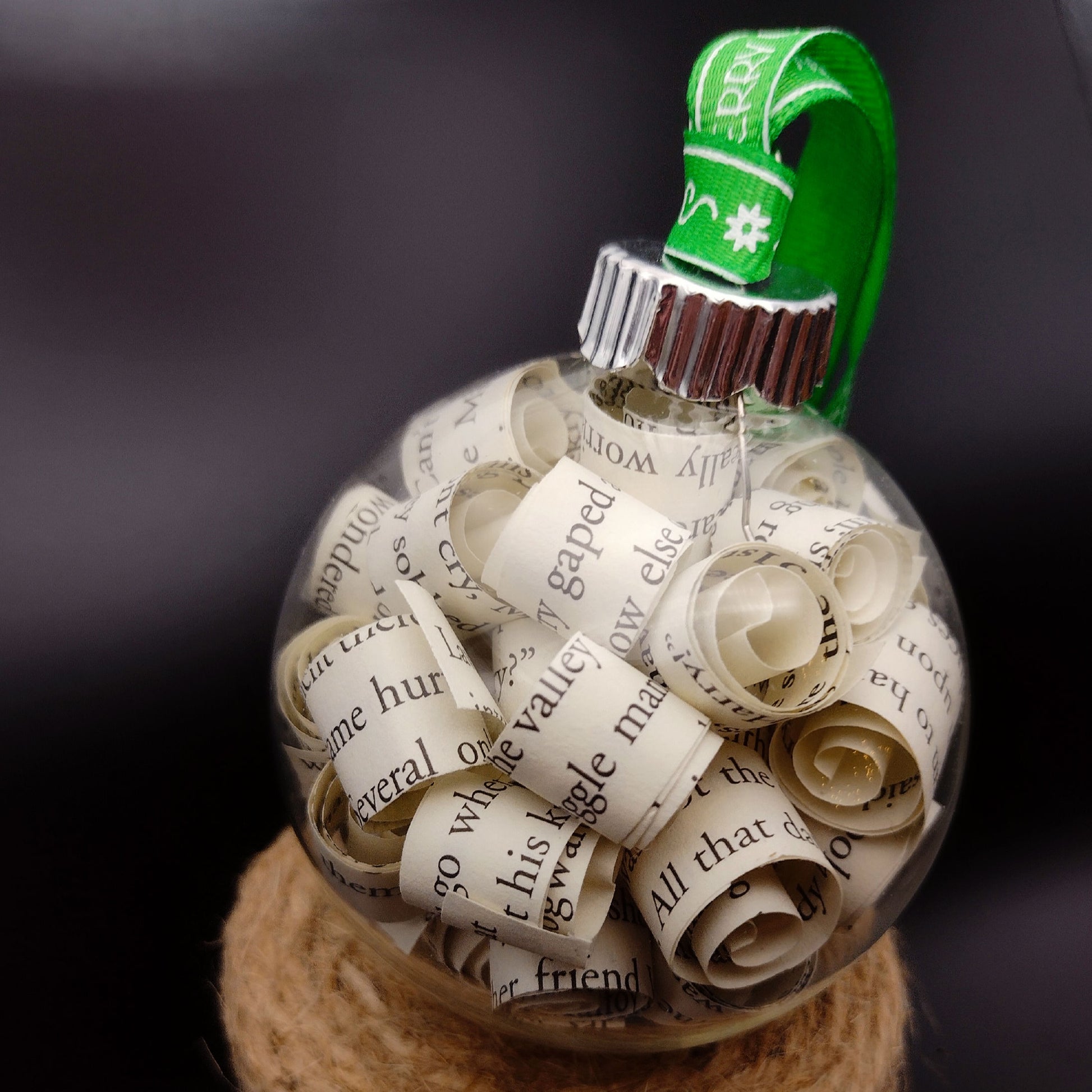 Harry Potter upcycled book page ornament image 2